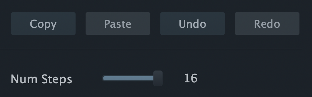 StepStrum Pro pattern copy and length controls.